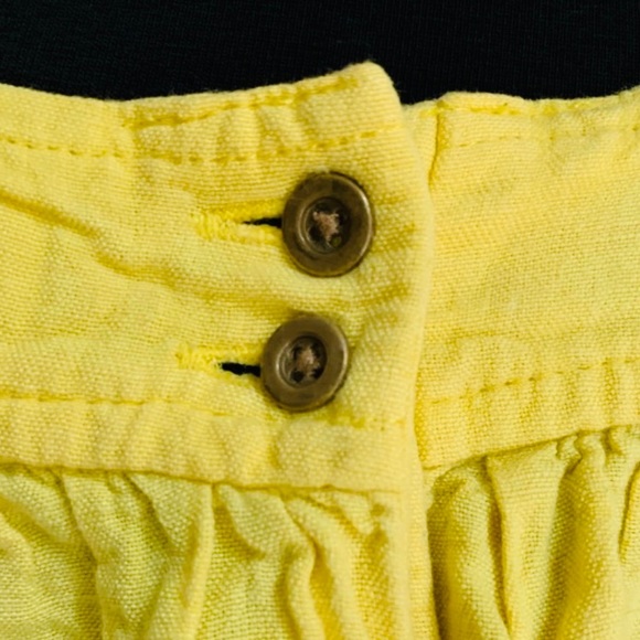 Old Navy Flower Embroidered Yellow Baby doll Top - Picture 5 of 6